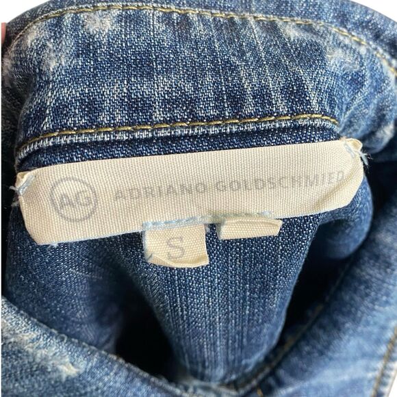 AG Adriano Goldschmied Denim Shirt Women S Blue Chambray Pockets Western Fitted - Picture 3 of 11
